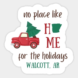 Walcott, Arkansas Home for the Holidays Christmas Sticker